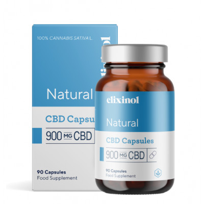 Elixinol Natural 900mg CBD - 90 Capsules